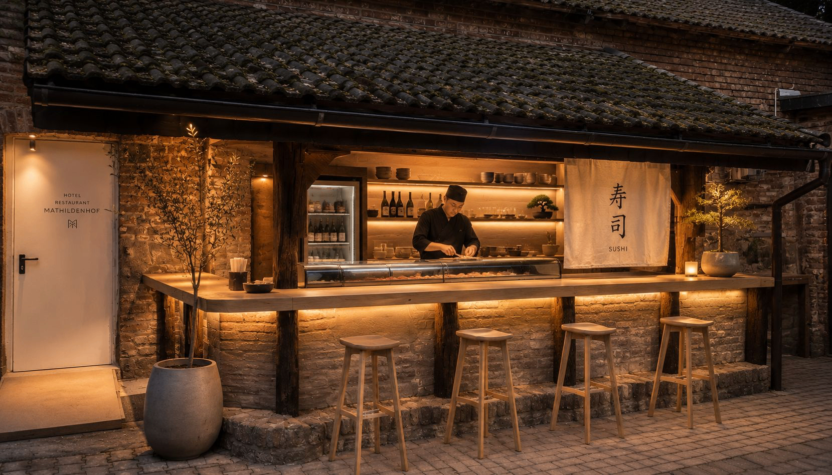 Yeh Sushi Außenansicht bei Nacht